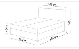 Manželská postel Boxspring 140 cm Fade 2 (šedá) (s matrací a úložným prostorem). 1046494