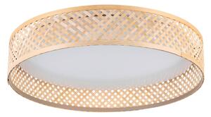 EGLO Dřevěné LED stropní svítidlo LUPPINERIA, 24W, teplá bílá, 38cm, kulaté 900464