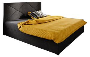 Manželská postel Boxspring 180 cm Fade 4 (černá) (s matrací a úložným prostorem). 1046525