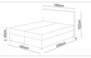 Manželská postel Boxspring 180 cm Fade 4 (černá) (s matrací a úložným prostorem). 1046525