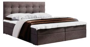 Manželská posteľ Boxspring 140 cm Fade 2 (tmavohnedá) (s matracom a úložným priestorom). 1046495