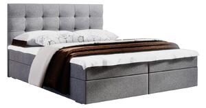 Manželská posteľ Boxspring 140 cm Fade 2 (sivá) (s matracom a úložným priestorom). 1046494