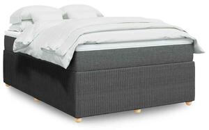 Box spring postel s matrací tmavě šedá 140x200 cm textil 3285575