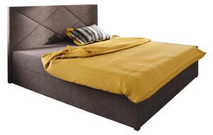 Manželská posteľ Boxspring 160 cm Fade 4 (tmavohnedá) (s matracom a úložným priestorom). 1046523
