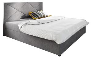 Manželská posteľ Boxspring 140 cm Fade 4 (sivá) (s matracom a úložným priestorom). 1046518