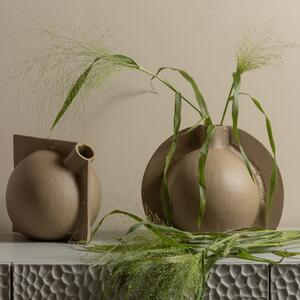 Hoorns Béžová kovová váza Tatlin 19 cm