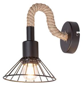 RABALUX Nástěnná industriální lampa DARYL, 1xE27, 40W, černá 005270