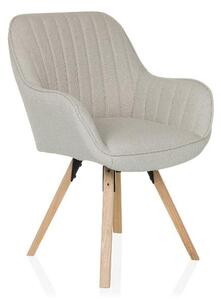 HJH Living Otočná jídelní židle Scandi Soft (krémově bílá) (100397567001)