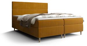 Manželská posteľ Boxspring 140 cm Flu (zlatá) (s matracom a úložným priestorom). 1046535