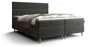 Manželská postel Boxspring 160 cm Flu (tmavě šedá) (s matrací a úložným prostorem). 1046546