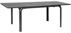 Nardi Antracitově šedý plastový rozkládací zahradní stůl Alloro 140/210 x 100 cm