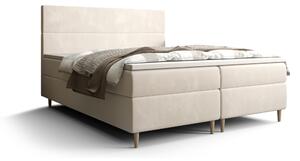 Manželská posteľ Boxspring 160 cm Flu (svetlobéžová) (s matracom a úložným priestorom). 1046545