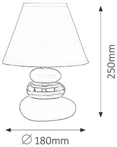 Rabalux Salem stolní lampa 1x40 W bílá-stříbrná 4948