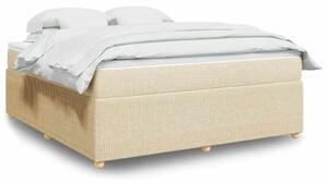 Box spring postel s matrací krémová 180x200 cm textil 3285593