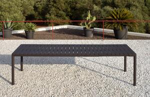 Nardi Antracitově šedý plastový rozkládací zahradní stůl Tevere 211/275 x 100 cm