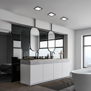 RABALUX LED stropní koupelnové světlo SHAUN, 24W, denní bílá, 22x22cm, hranaté, černé 002693