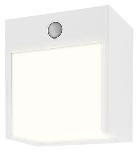 RABALUX Venkovní nástěnné LED osvětlení BALIMO s čidlem, 12W, 12x13cm, matné bílé, IP44, čtverec 007479