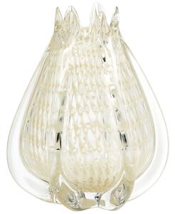 DNYMARIANNE -25% Hoorns Bílá skleněná váza Queen 24 cm