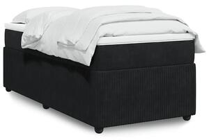 Box spring postel s matrací černá 80 x 200 cm samet 3285604