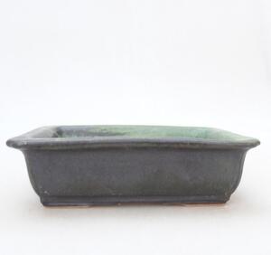 E-bonsai Keramická bonsai miska 13,5 x 10 x 4 cm šedozelená