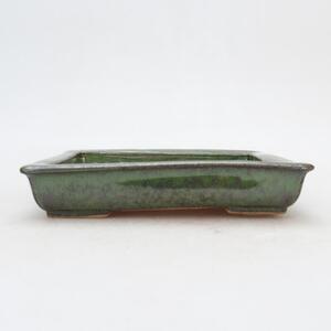 E-bonsai Keramická bonsai miska 12,5 x 10,5 x 2,5 cm zelená