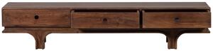 Hoorns Hnědý dřevěný TV stolek Esta 180 x 45 cm