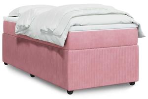 Box spring postel s matrací růžová 90x190 cm samet 3285613