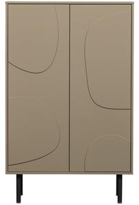 Hoorns Hnědá dřevěná skříň Zida 135 x 85 cm