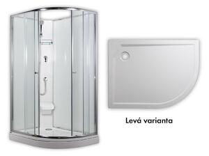 SIRIUS 120 x 90 cm - Sprchový box model 2 čiré sklo levá vanička