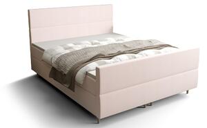 Manželská posteľ Boxspring 140 cm Flu plus (svetloružová) (s matracom a úložným priestorom). 1046575