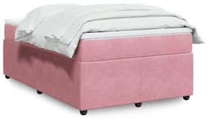 Box spring postel s matrací růžová 120x190 cm samet 3285631