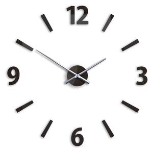 Moderní nástěnné hodiny KLAUS WENGE (nalepovací hodiny na stěnu)