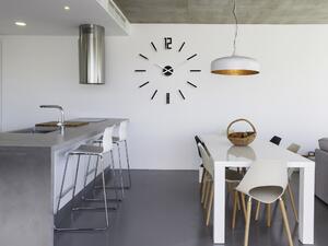 Moderní nástěnné hodiny CARLO BLACK (nalepovací hodiny na stěnu)