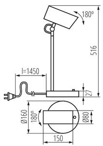 KANLUX Stolní industriální lampa AGZAR, 1xE14, 5W, černá 36250