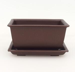 E-bonsai Bonsai miska+podmiska plast MP-3 - 11 x 8 x 5,5 cm
