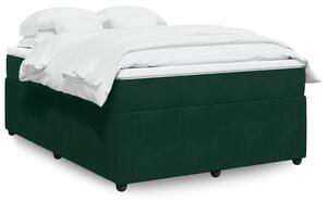 Box spring postel s matrací tmavě zelená 140x190 cm samet 3285641