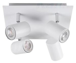 KANLUX Stropní bodové svítidlo EVALO, 4xGU10, 10W, čtvercové, bílé 35696