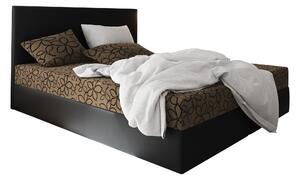 Manželská posteľ Boxspring 140 cm Lilac (vzor + čierna) (s matracom a úložným priestorom). Vlastní profesionální přeprava až k Vám domů 1046637