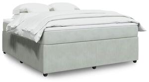 Box spring postel s matrací světle šedá 180x200 cm samet 3285656