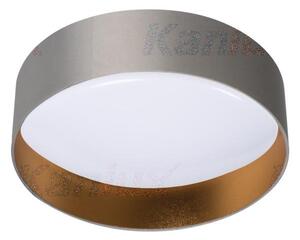 KANLUX Přisazené stropní LED osvětlení RIFA, 17,5W, teplá bílá, kulaté, šedozlaté 36467
