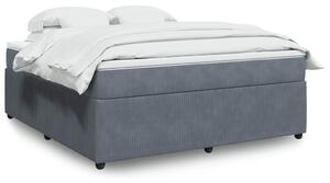 Box spring postel s matrací tmavě šedá 180x200 cm samet 3285657