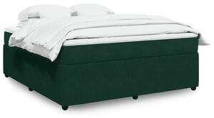 Box spring postel s matrací tmavě zelená 180x200 cm samet 3285659