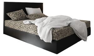Manželská posteľ Boxspring 140 cm Lilac (vzor + čierna) (s matracom a úložným priestorom). Vlastní profesionální přeprava až k Vám domů 1046640