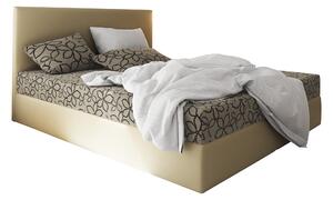 Manželská posteľ Boxspring 140 cm Lilac (vzor + béžová) (s matracom a úložným priestorom). Vlastní profesionální přeprava až k Vám domů 1046639