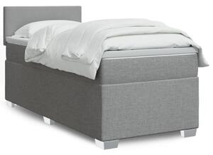 Box spring postel s matrací světle šedá 80 x 200 cm textil 3285708