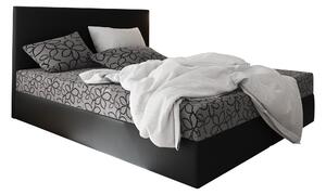 Manželská posteľ Boxspring 180 cm Lilac (vzor + čierna) (s matracom a úložným priestorom). 1046666