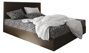 Manželská postel Boxspring 140 cm Lilac Comfort (vzor + hnědá) (s matrací a úložným prostorem). 1056071