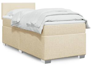 Box spring postel s matrací krémová 80 x 200 cm textil 3285713
