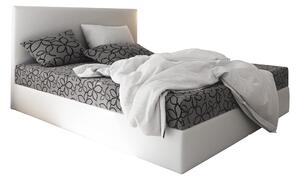 Manželská posteľ Boxspring 140 cm Lilac (vzor + biela) (s matracom a úložným priestorom). Vlastní profesionální přeprava až k Vám domů 1046646