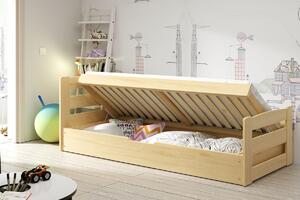 Dětská postel Ernie - 1 osoba, 90x200 s úložného prostoru – Zelená
